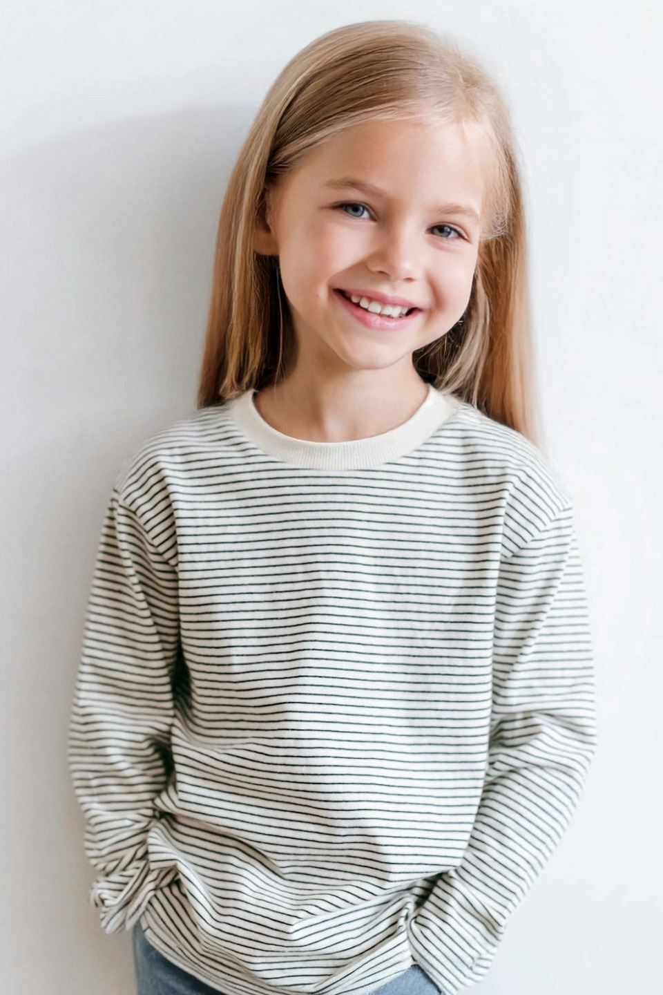 T-shirt manches longues marinière pour enfant - Etikashion